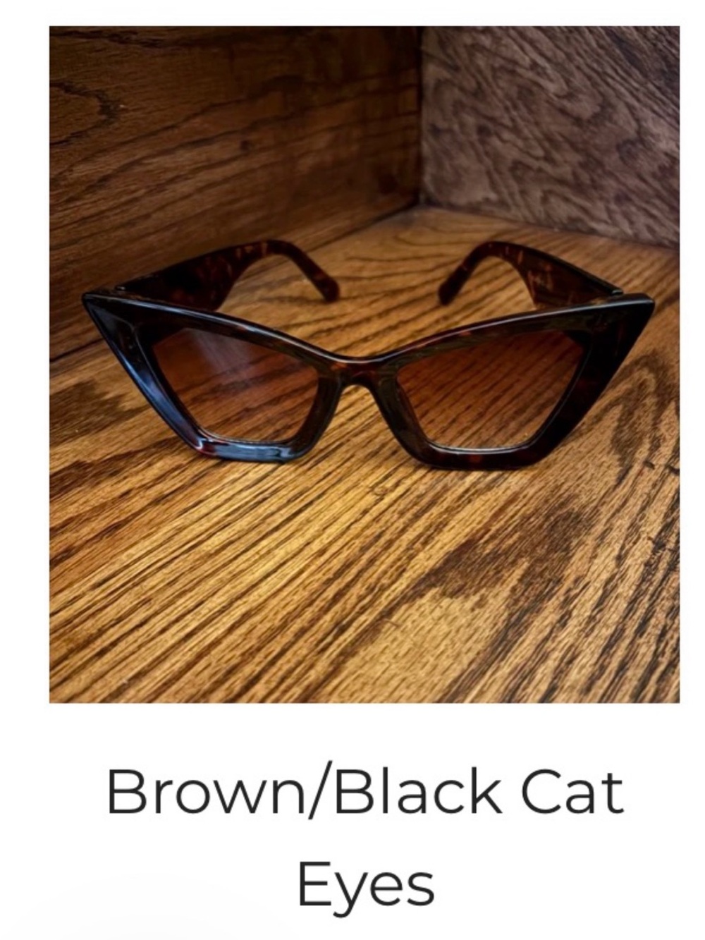 Tortoise Cat Eye Sunglasses - Brown/Black